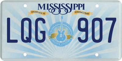 MS license plate LQG907