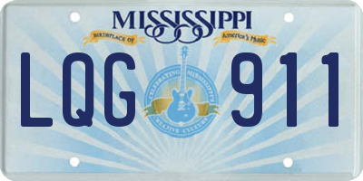 MS license plate LQG911