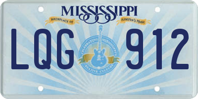 MS license plate LQG912
