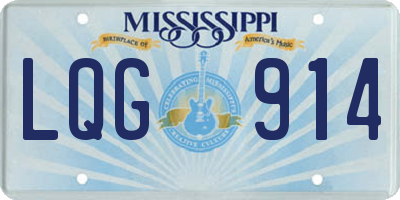 MS license plate LQG914