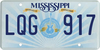 MS license plate LQG917