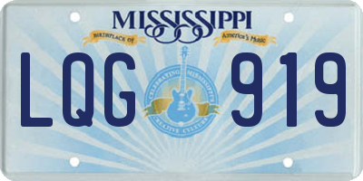 MS license plate LQG919