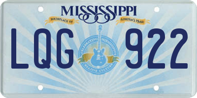 MS license plate LQG922