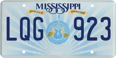MS license plate LQG923