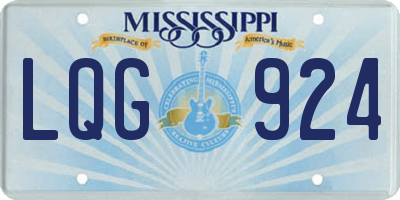 MS license plate LQG924