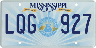 MS license plate LQG927