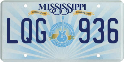 MS license plate LQG936