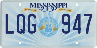 MS license plate LQG947