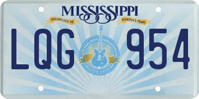 MS license plate LQG954