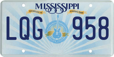 MS license plate LQG958
