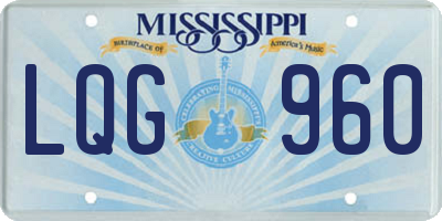 MS license plate LQG960