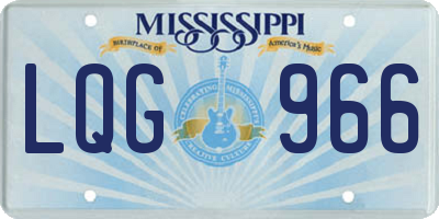 MS license plate LQG966