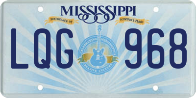 MS license plate LQG968