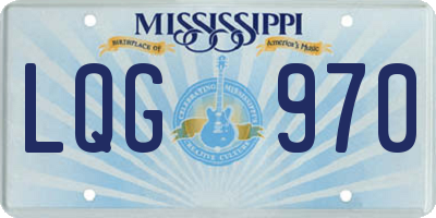 MS license plate LQG970