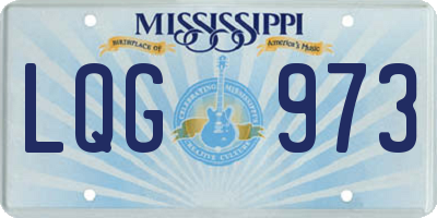 MS license plate LQG973