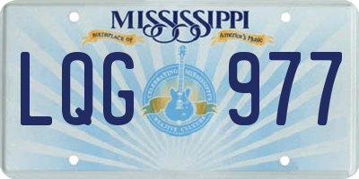 MS license plate LQG977