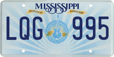 MS license plate LQG995