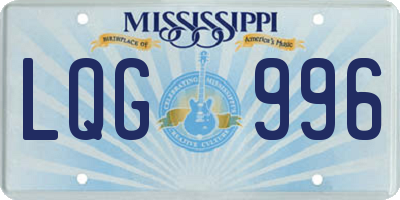 MS license plate LQG996