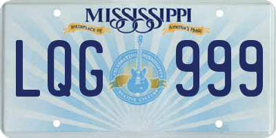 MS license plate LQG999