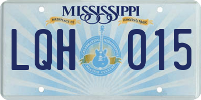 MS license plate LQH015