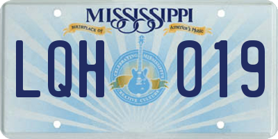 MS license plate LQH019