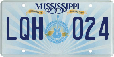 MS license plate LQH024