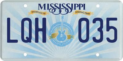 MS license plate LQH035