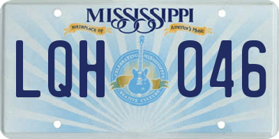 MS license plate LQH046