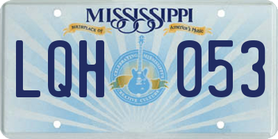 MS license plate LQH053