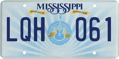 MS license plate LQH061