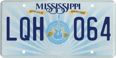 MS license plate LQH064