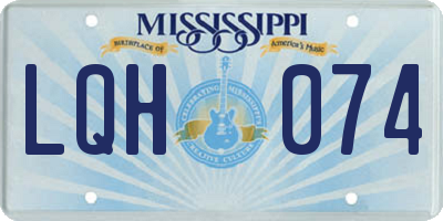 MS license plate LQH074