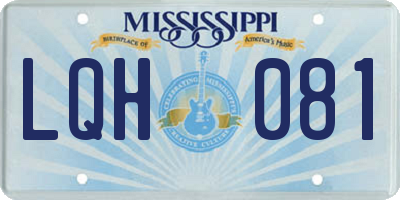 MS license plate LQH081
