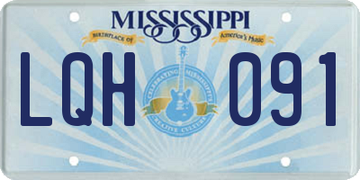 MS license plate LQH091