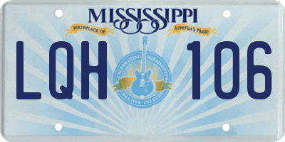 MS license plate LQH106