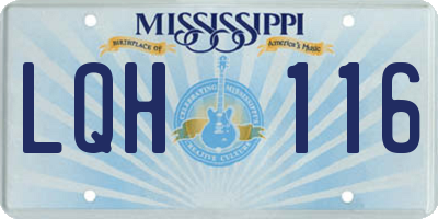 MS license plate LQH116