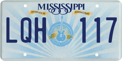 MS license plate LQH117