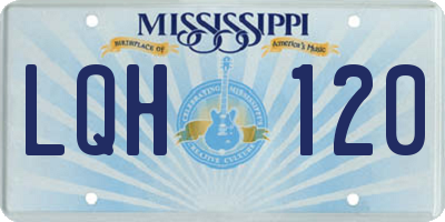 MS license plate LQH120