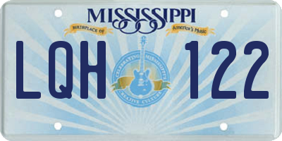 MS license plate LQH122