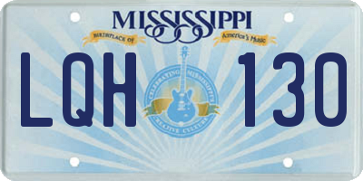 MS license plate LQH130