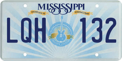 MS license plate LQH132