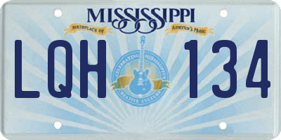 MS license plate LQH134