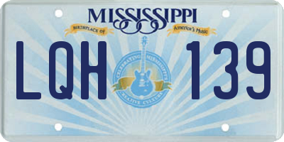 MS license plate LQH139
