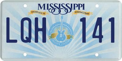 MS license plate LQH141