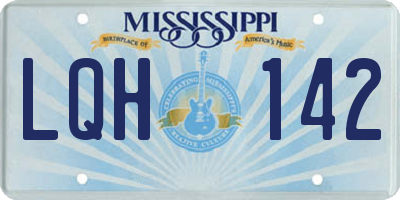 MS license plate LQH142