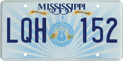 MS license plate LQH152