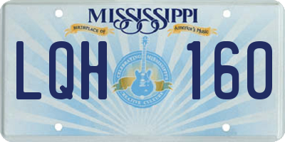 MS license plate LQH160