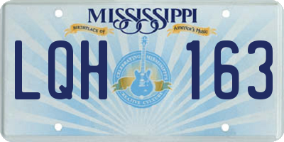 MS license plate LQH163