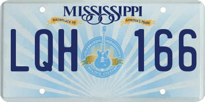 MS license plate LQH166