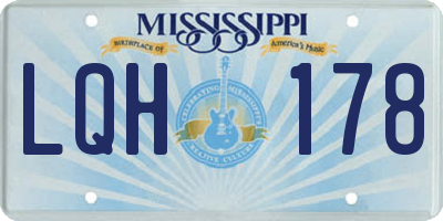 MS license plate LQH178